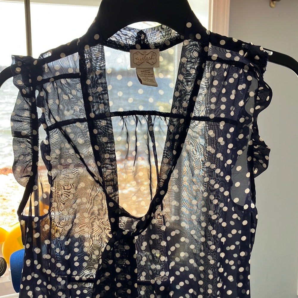 Eyelash Couture Semi-sheer Blouse Size XS